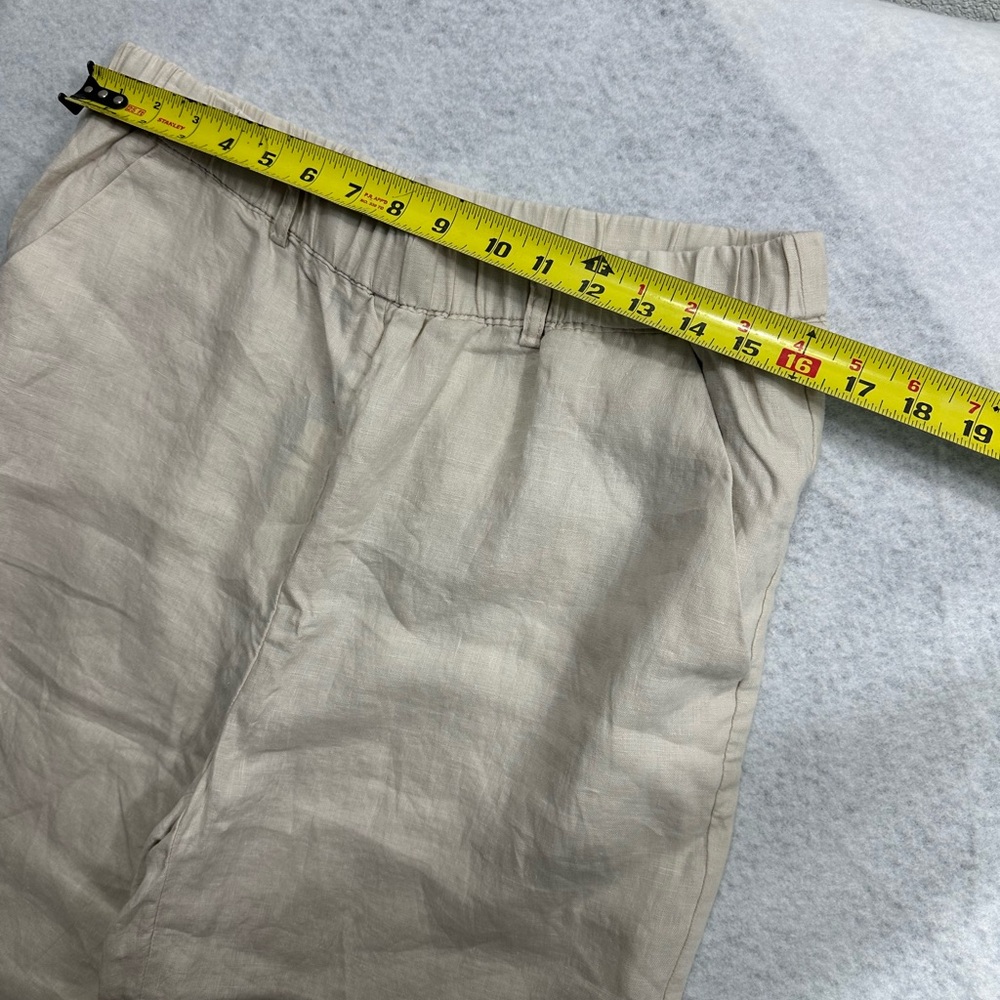 Quince 100% European Linen Tapered Ankle Pants In Sand Size Large NEW NWT - Picture 5 of 9